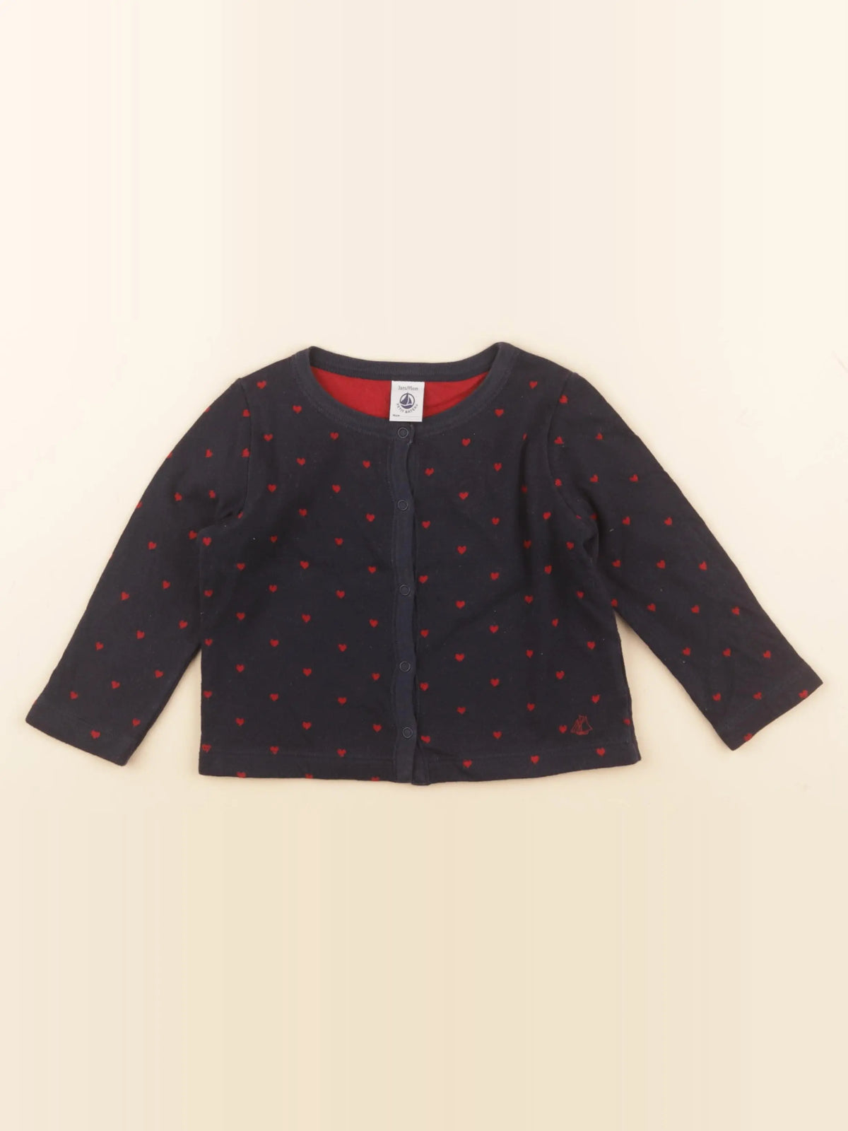 Petit Bateau - tee-shirt bleu, rouge - 3 ans