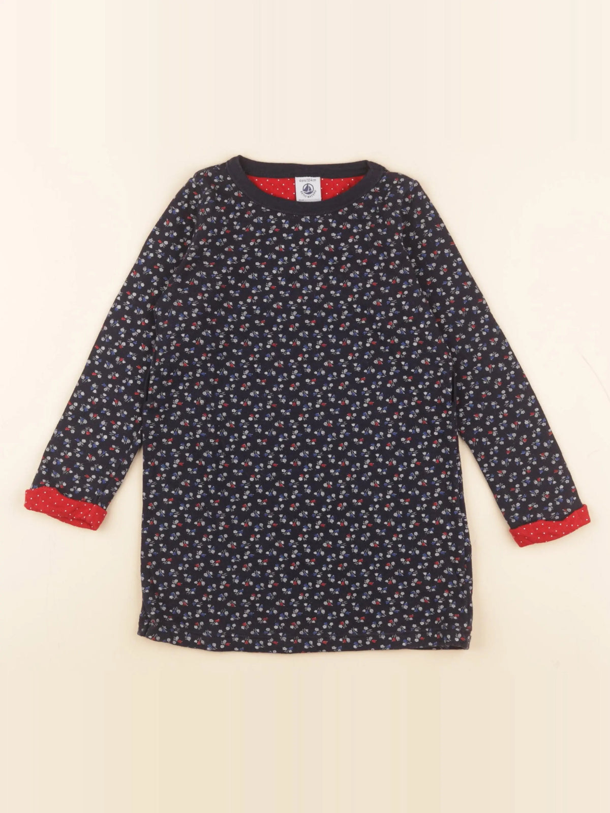 Petit Bateau - robe bleu - 4 ans