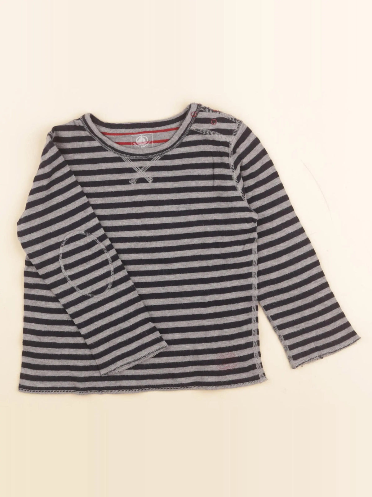 Petit Bateau - tee-shirt gris - 4 ans