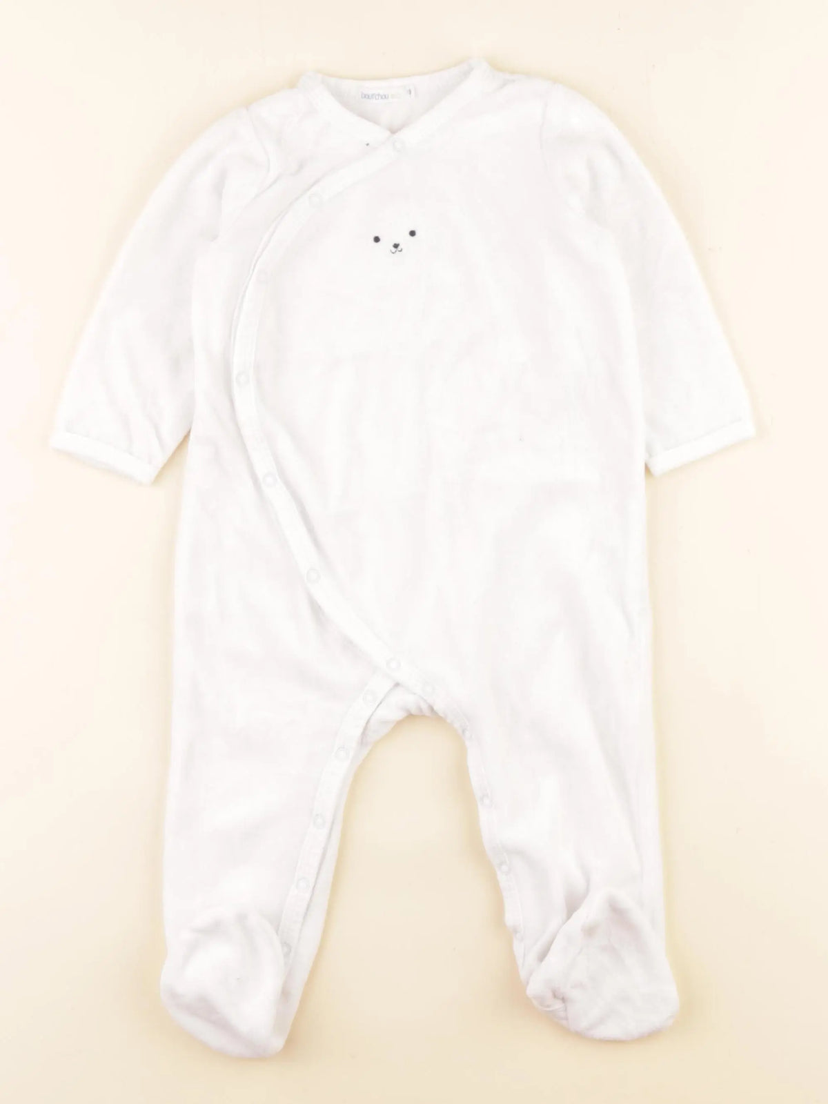 Boutchou - pyjama velours blanc - 12 mois