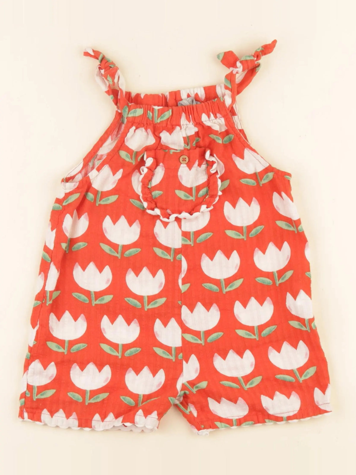 Boutchou - combinaison rouge, blanc - 24 mois
