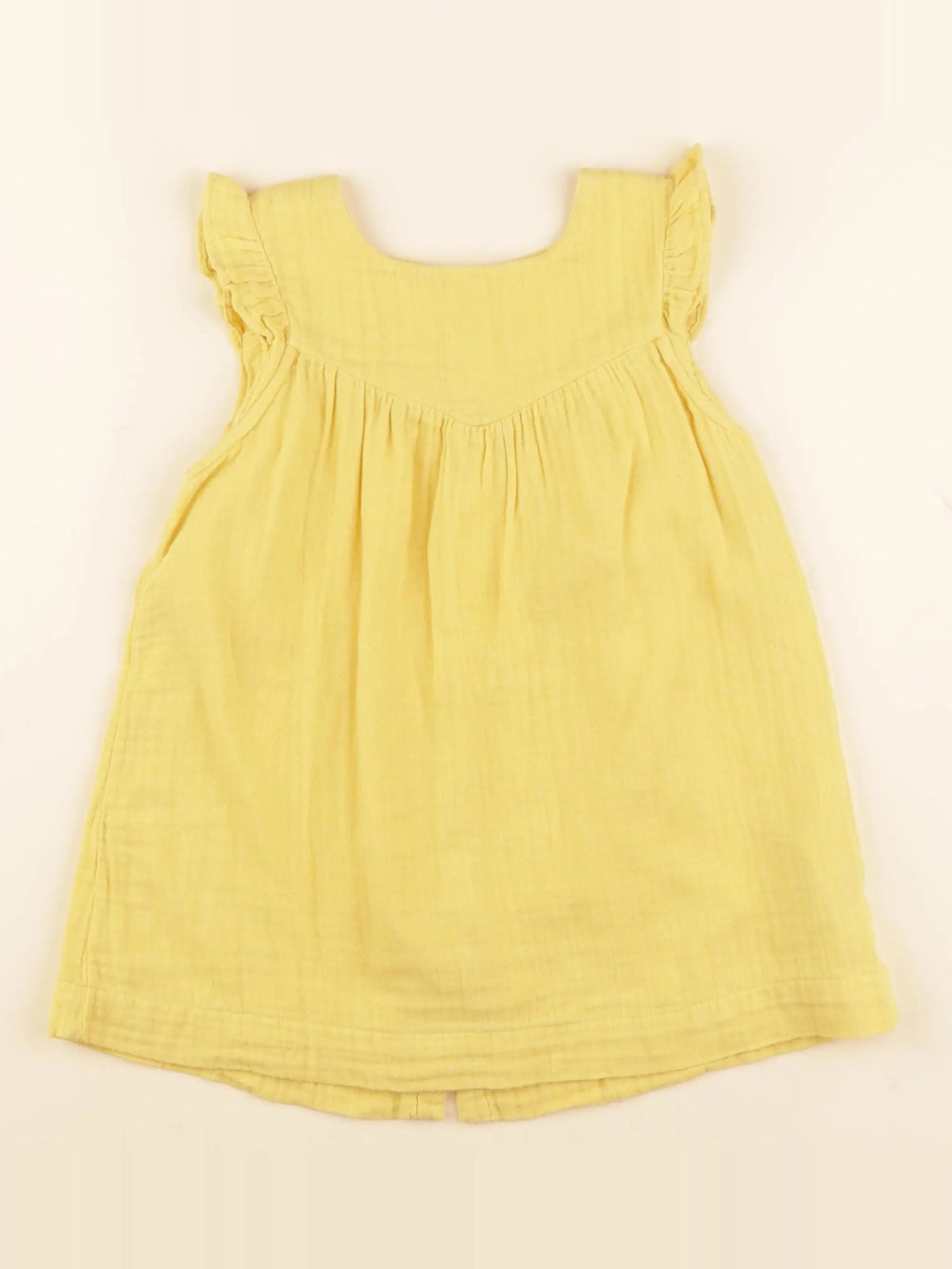Petit Bateau - robe jaune - 24 mois