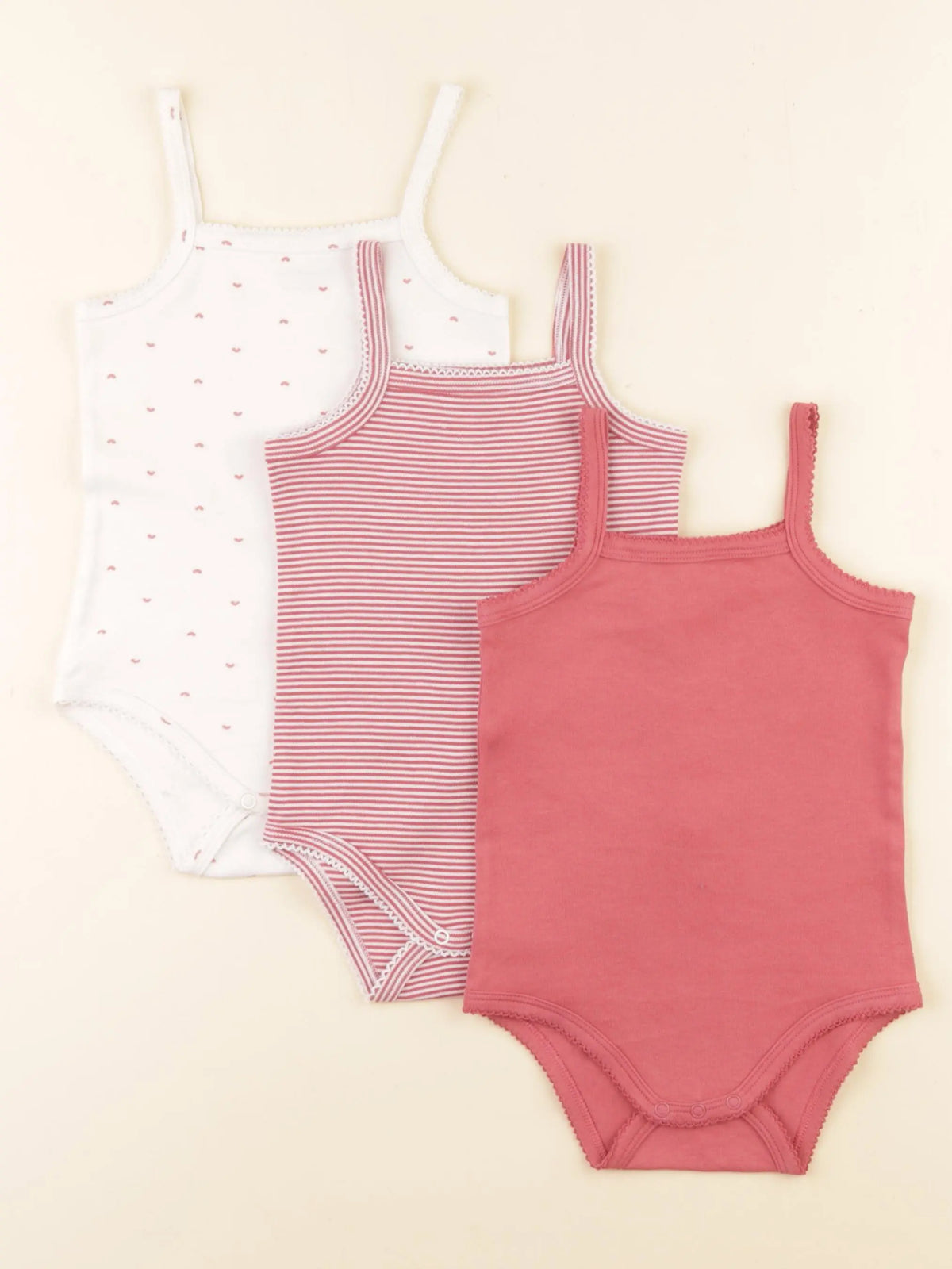 Vertbaudet - lot de 3 bodies en coton multicolore - 24 mois
