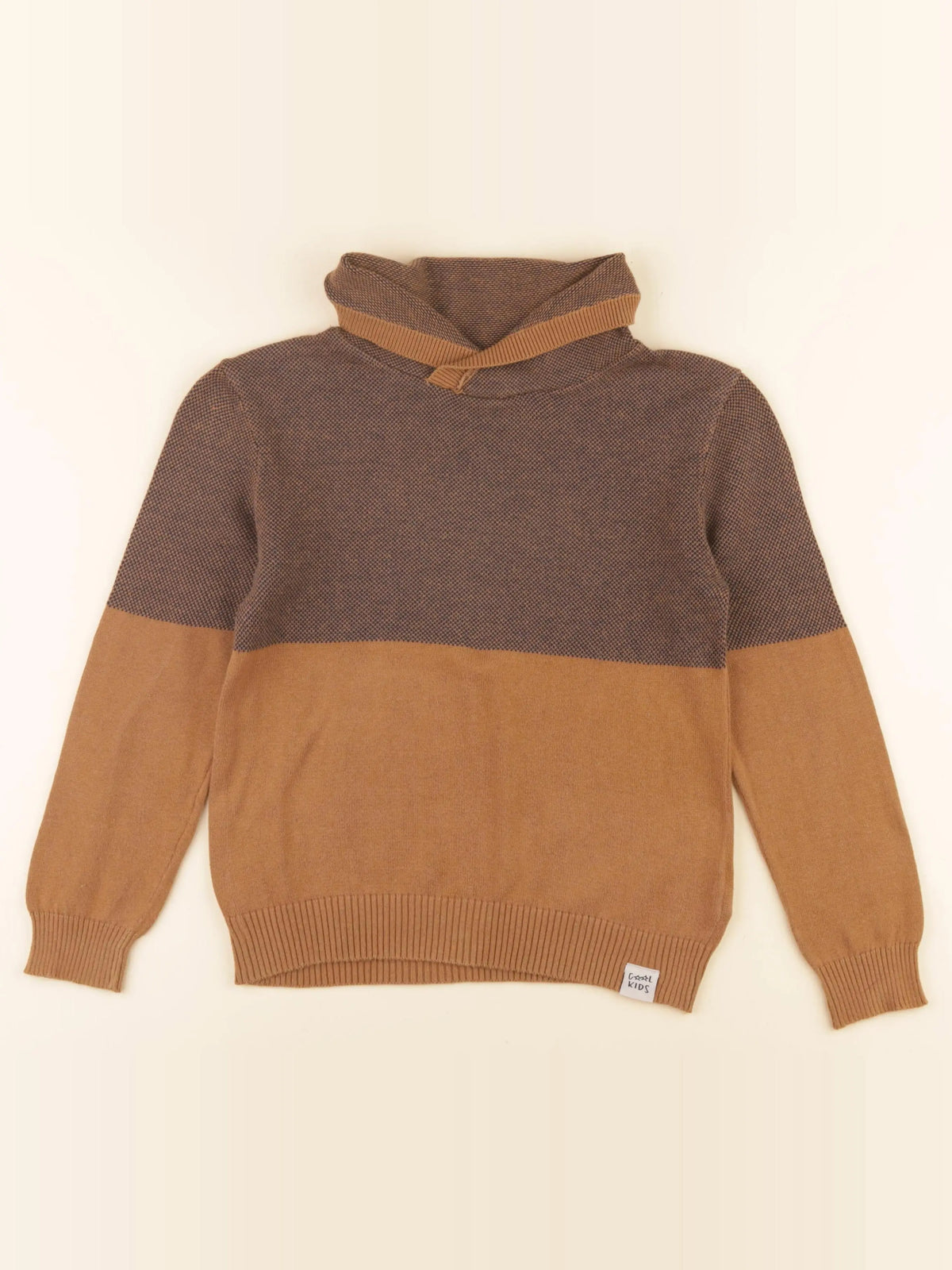Vertbaudet - pull marron - 8 ans