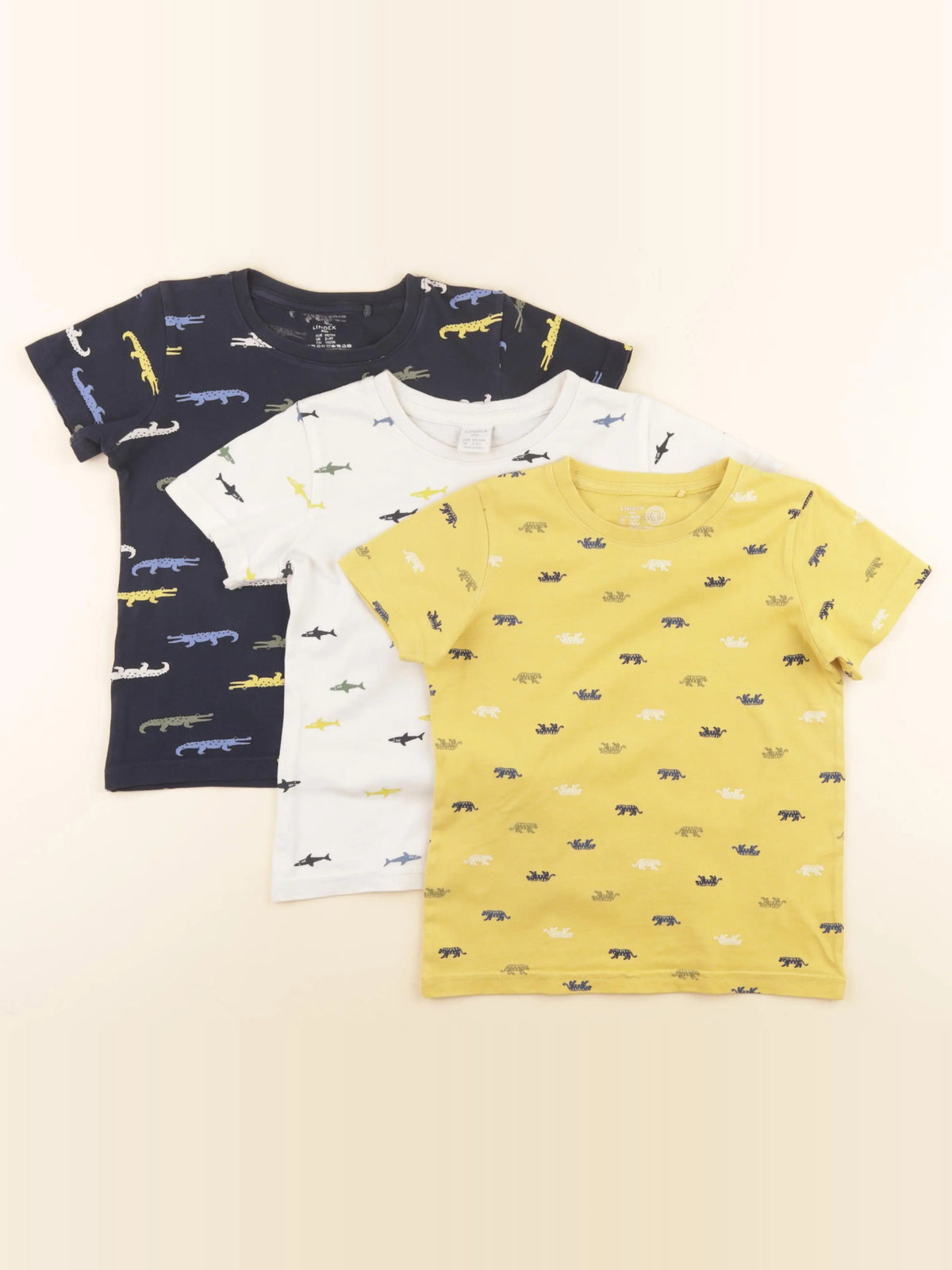 Lindex - lot de 3 tee-shirts multicolore - 2/4 ans