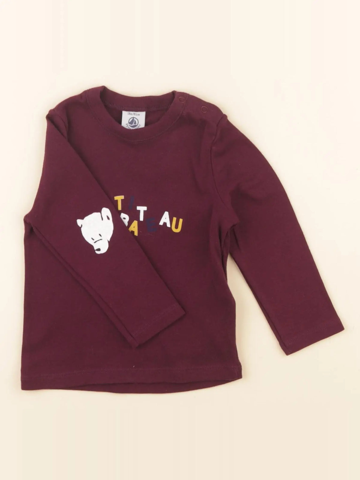 Petit Bateau - maillot de corps rouge - 18 mois