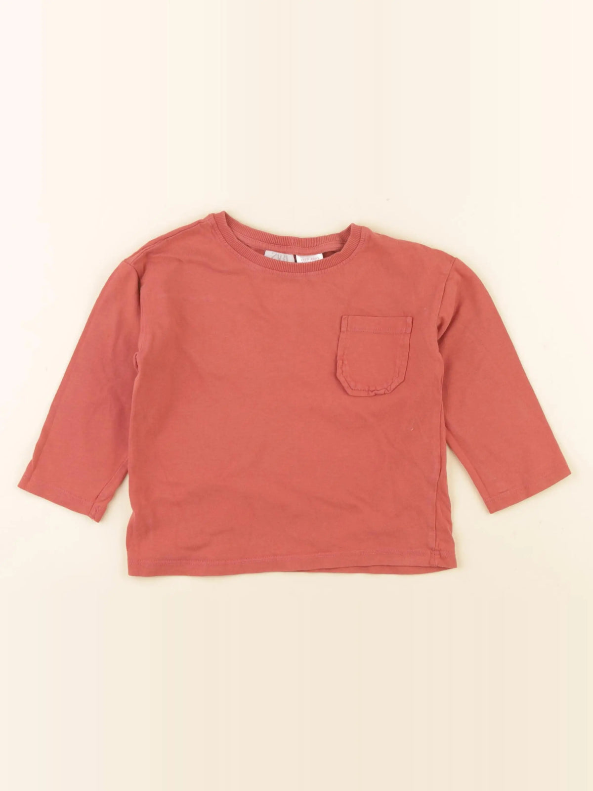 Zara - tee-shirt orange - 18/24 mois