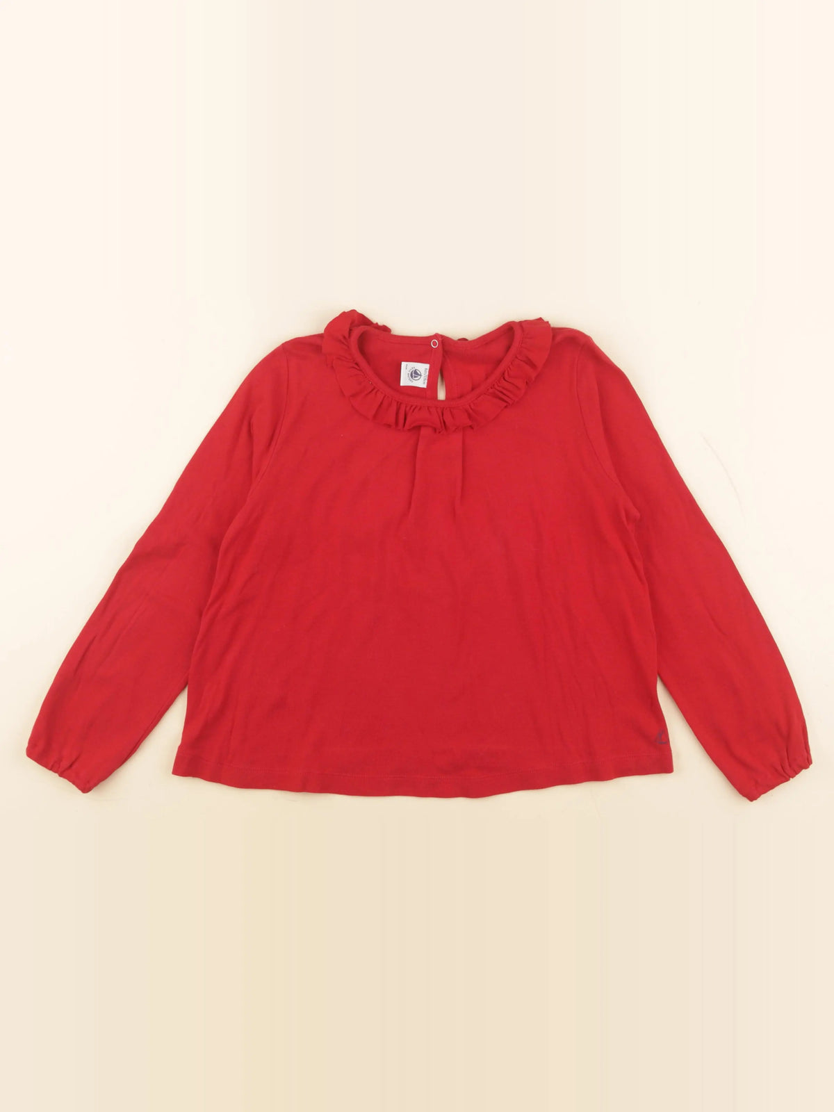 Petit Bateau - tee-shirt rouge - 8 ans