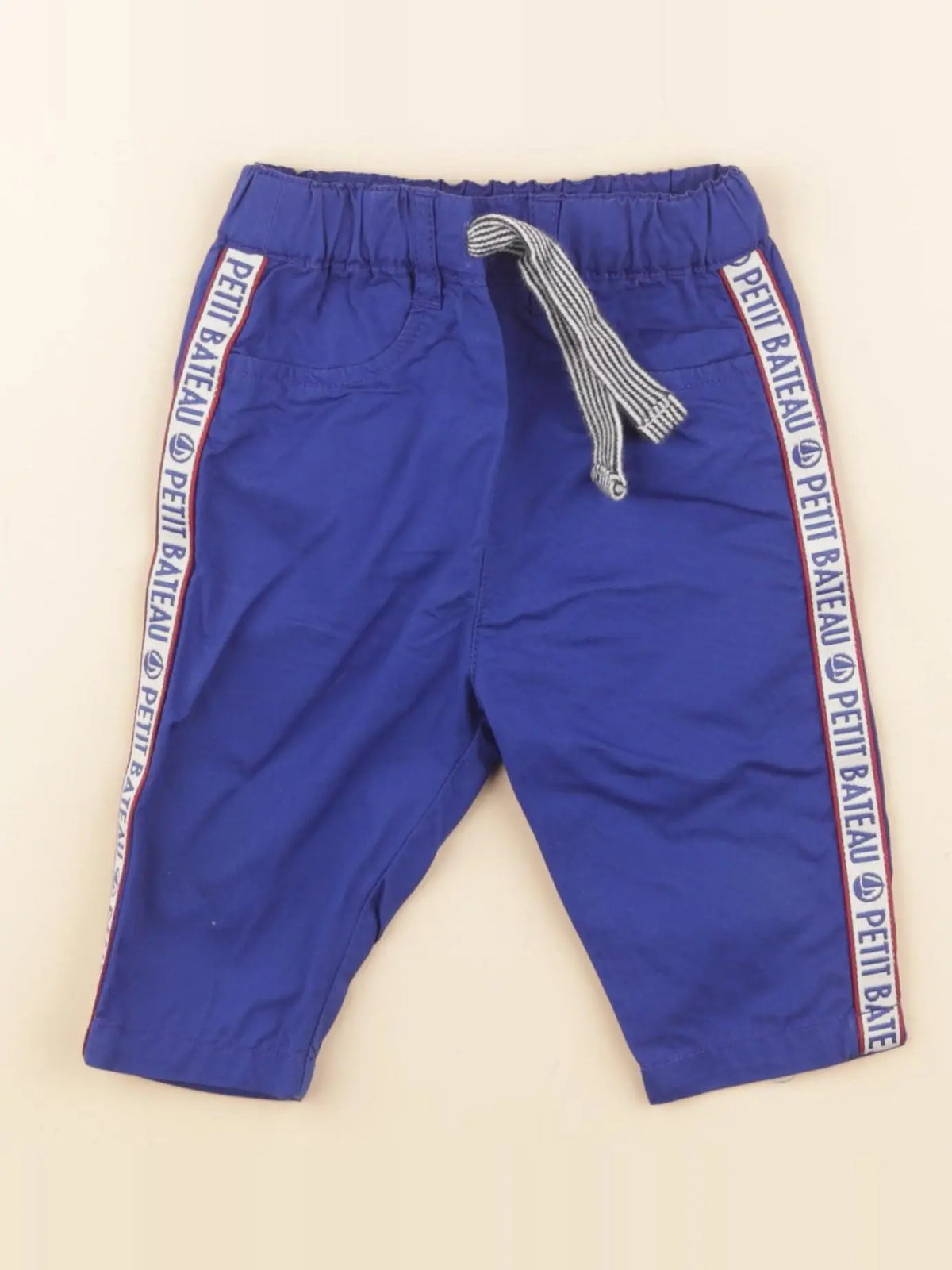 Petit Bateau - pantalon bleu - 6 mois