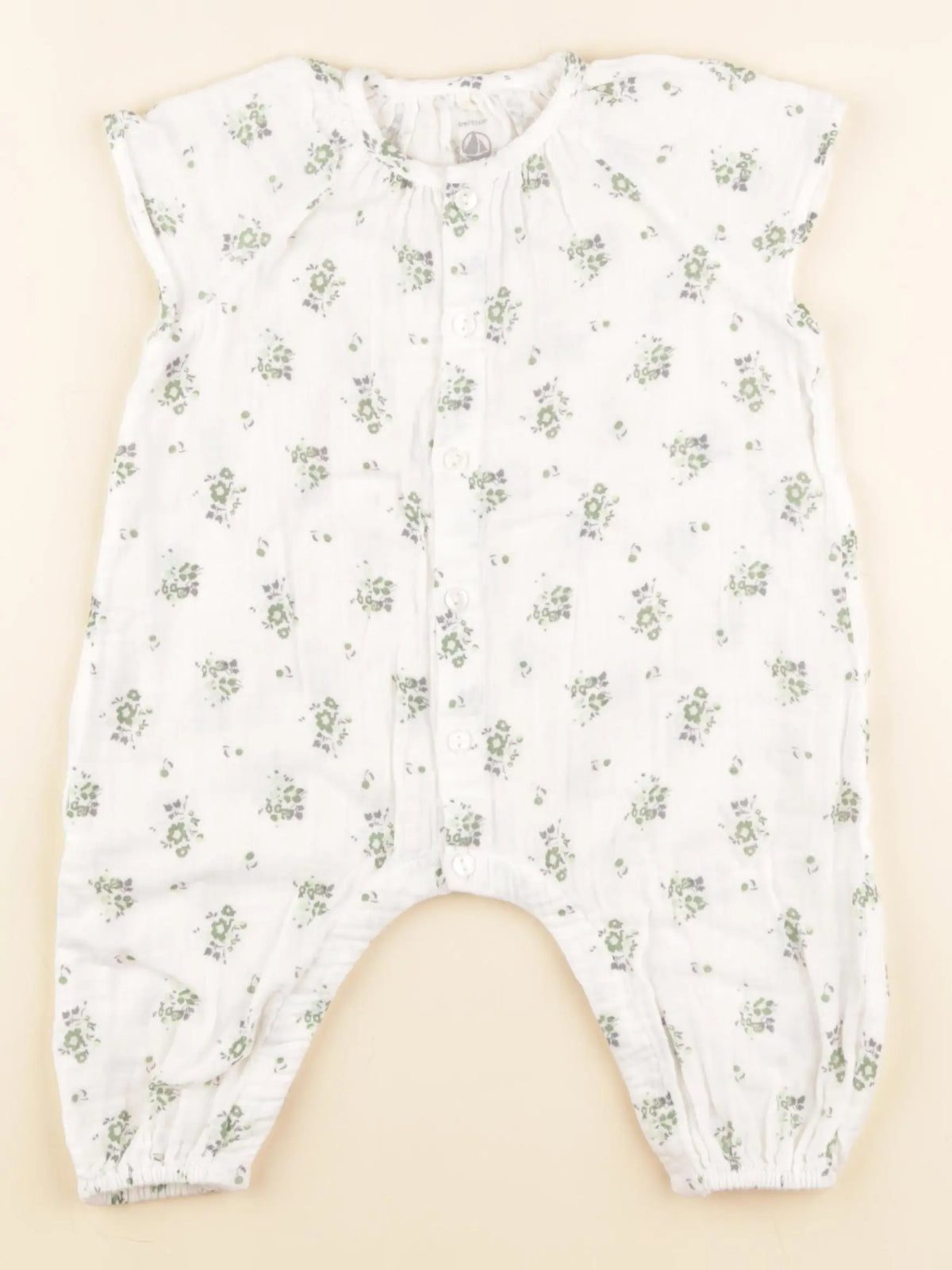Petit Bateau - combinaison vert - 6 mois