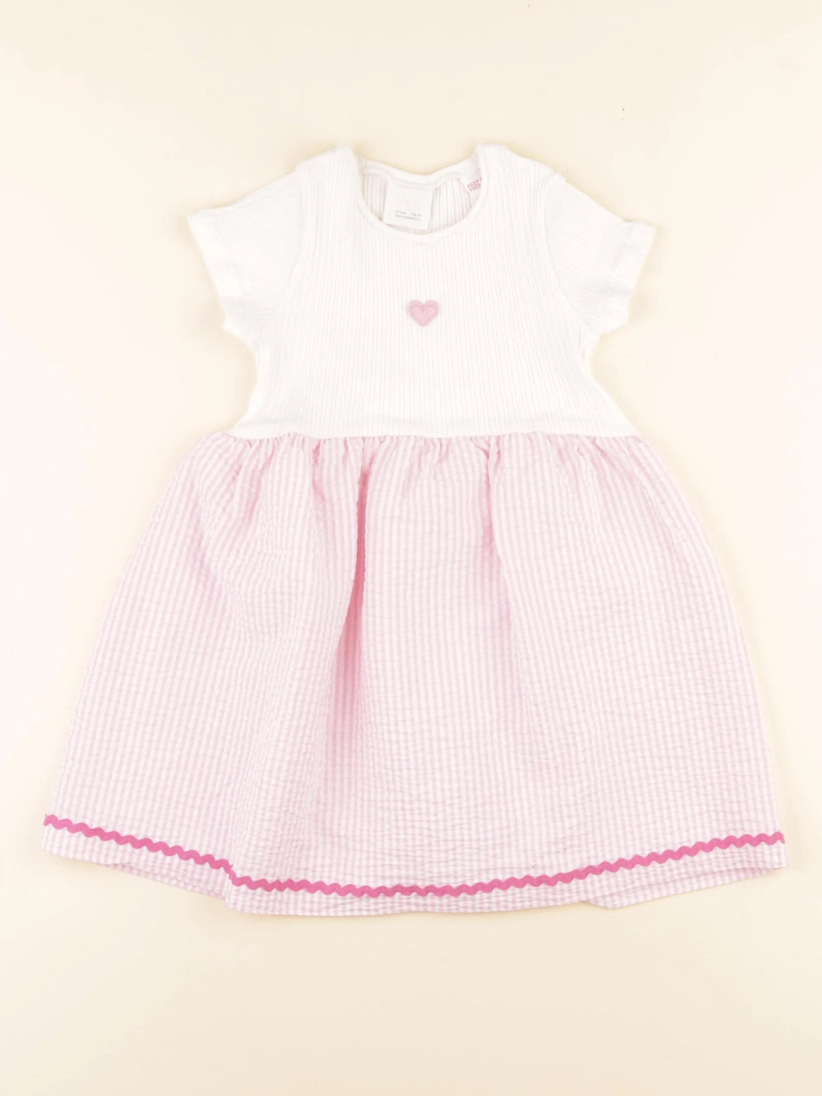 Zara - robe blanc, rose - 5 ans