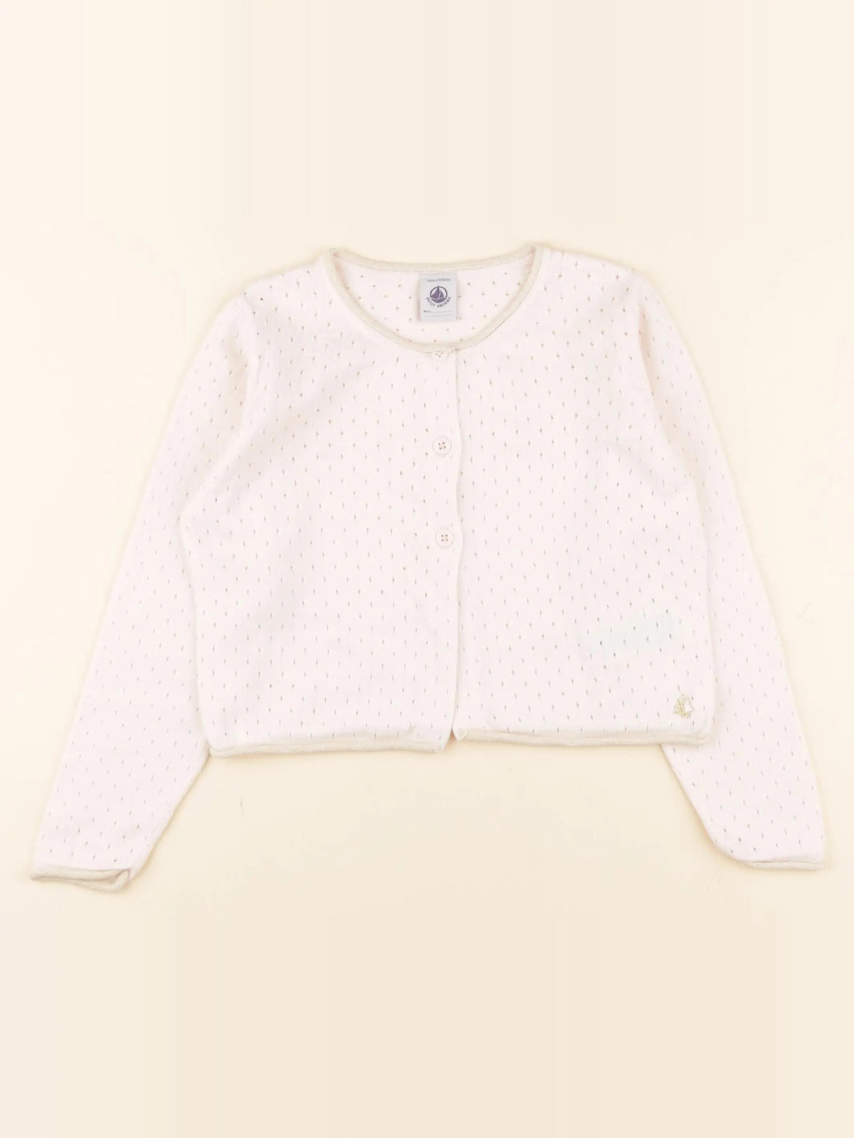 Petit Bateau - gilet rose, or - 5 ans