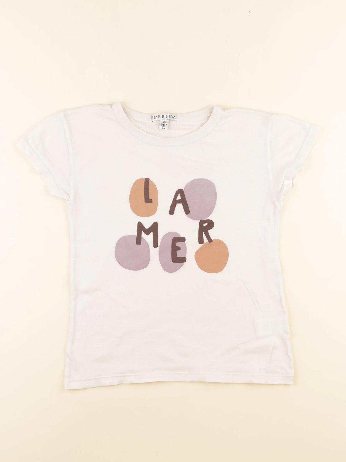 Emile et Ida - tee-shirt beige - 8 ans