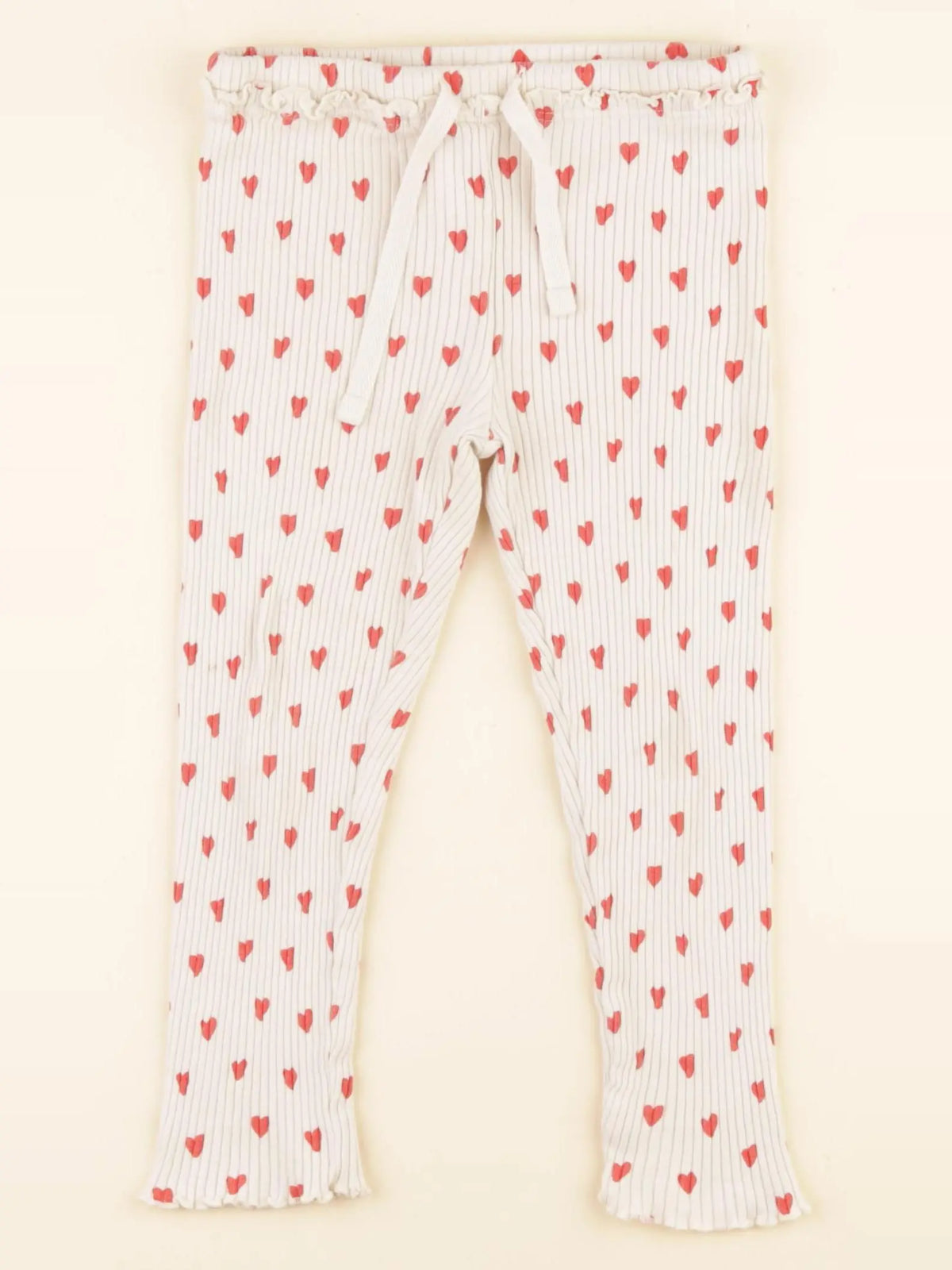Boutchou - legging beige, rouge - 36 mois