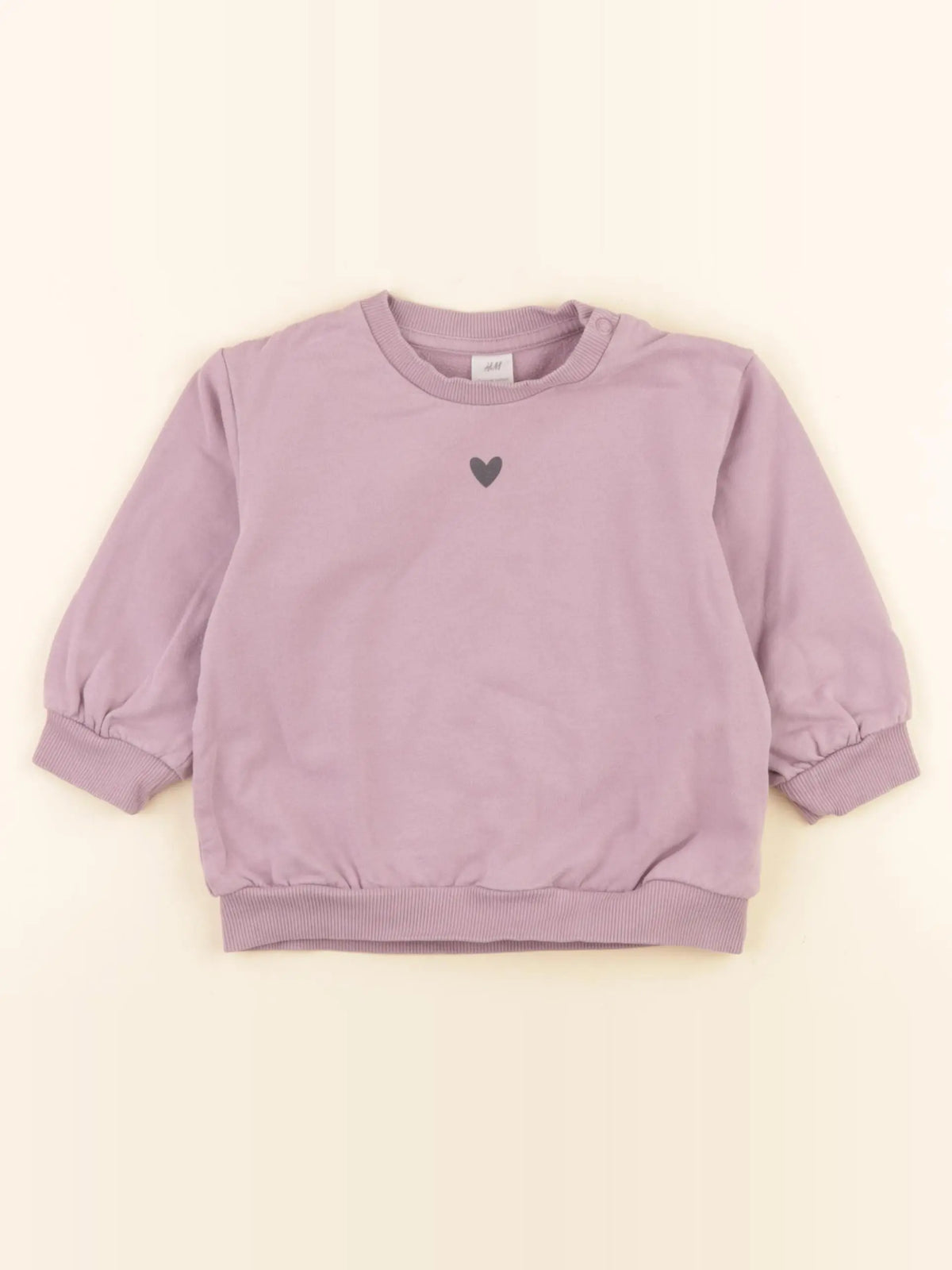H&M - sweat violet - 9/12 mois