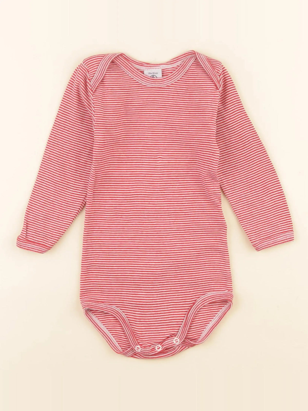 Petit Bateau - body rouge - 18 mois