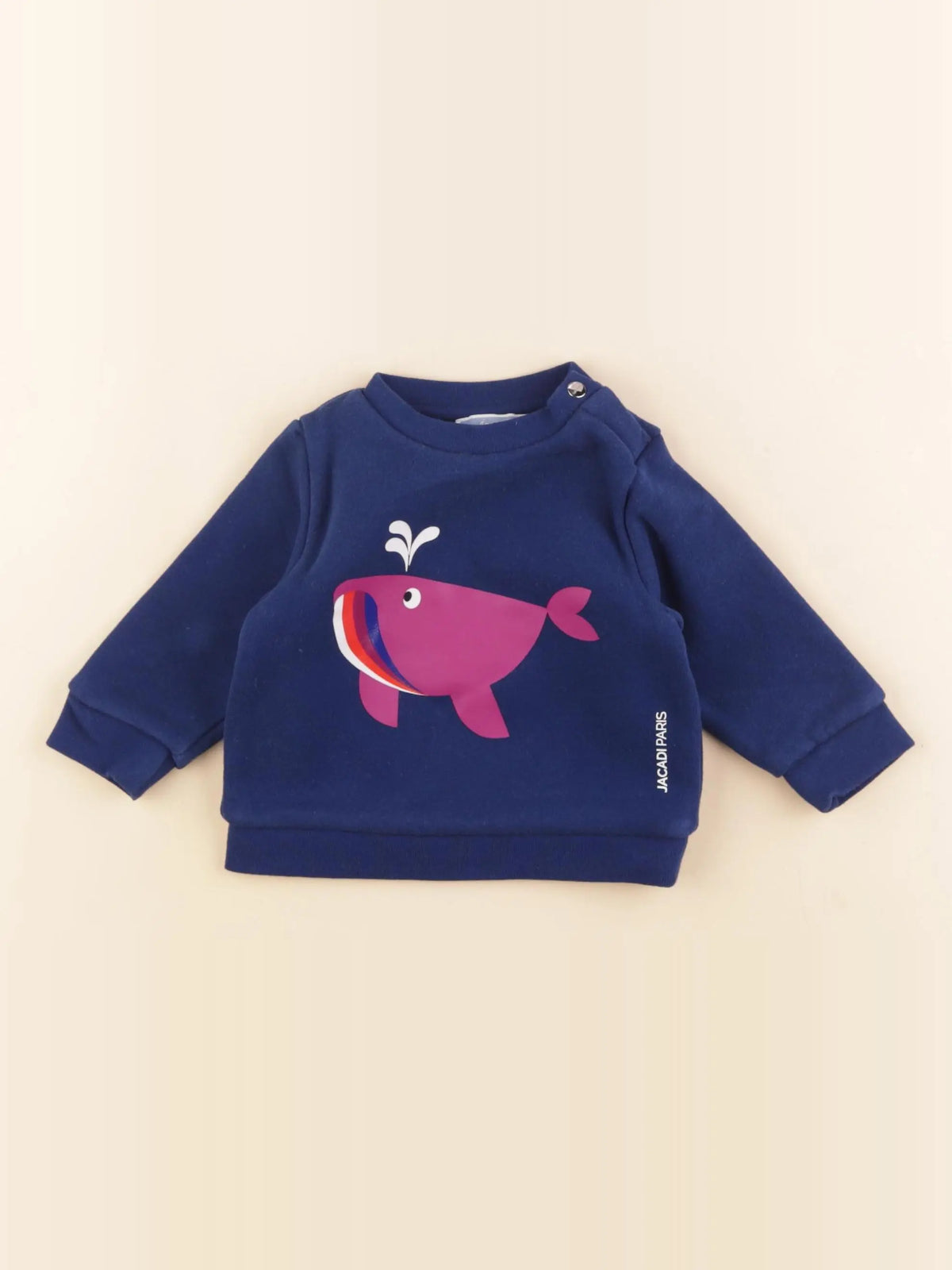Jacadi - sweat bleu - 6 mois
