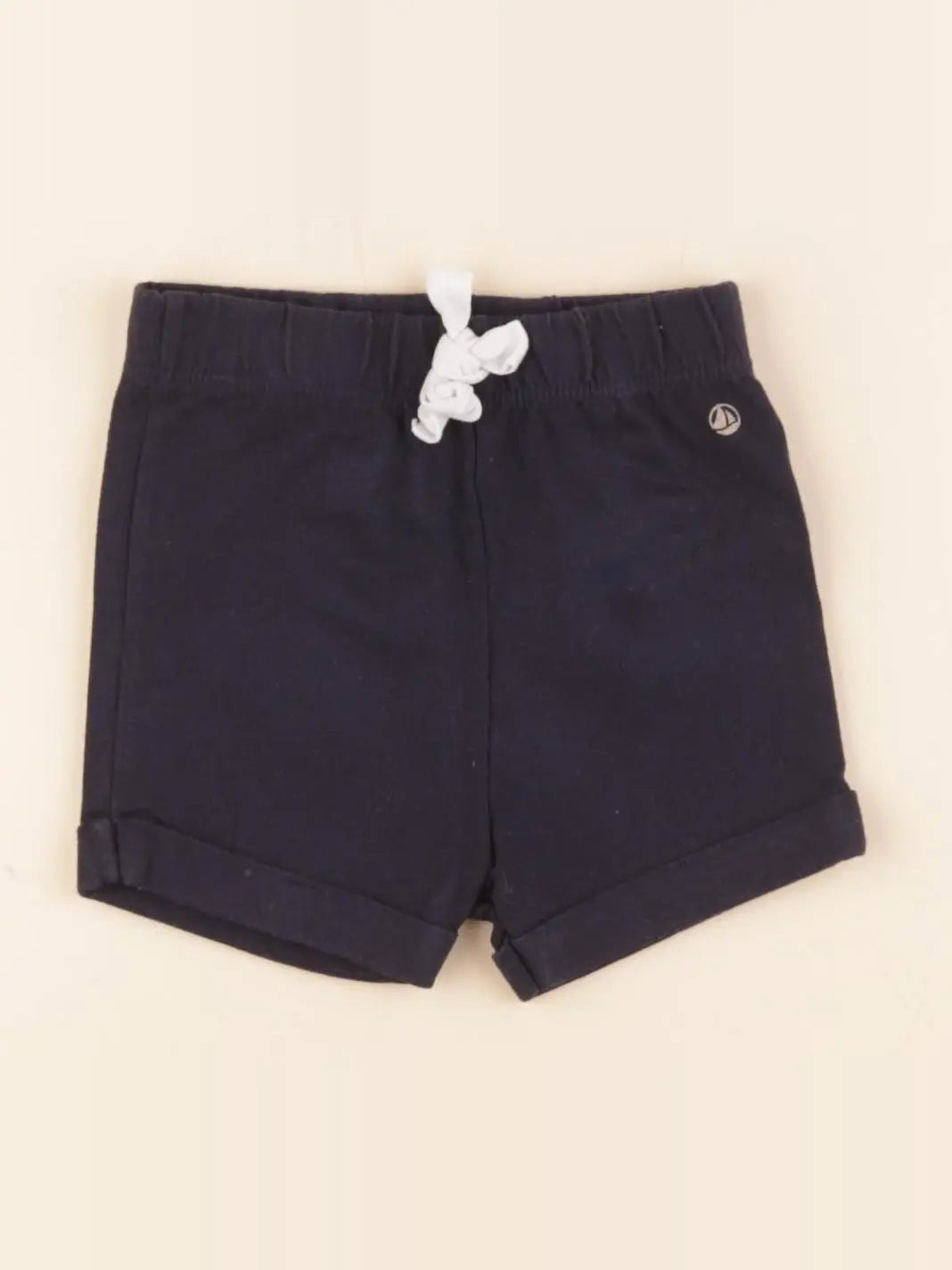 Petit Bateau - short bleu - 3 mois