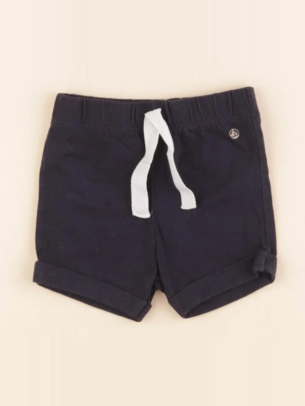 Petit Bateau - short bleu - 3 mois
