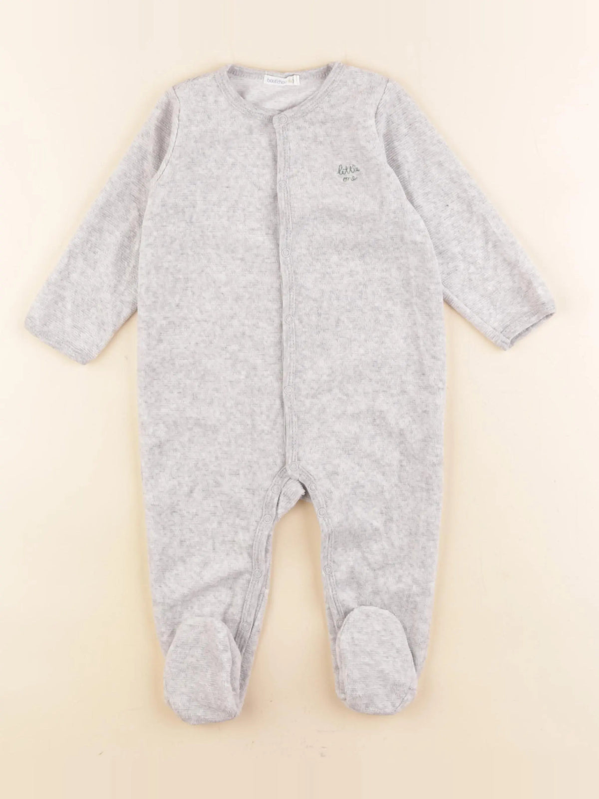 Boutchou - pyjama coton gris - 9 mois