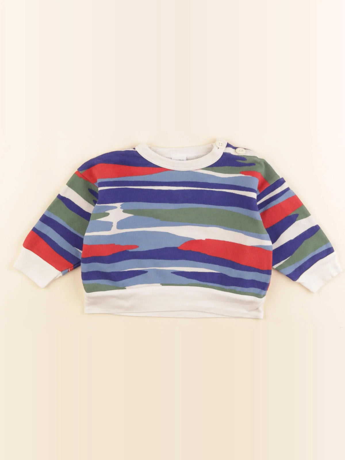 Petit Bateau - sweat multicolore - 12 mois