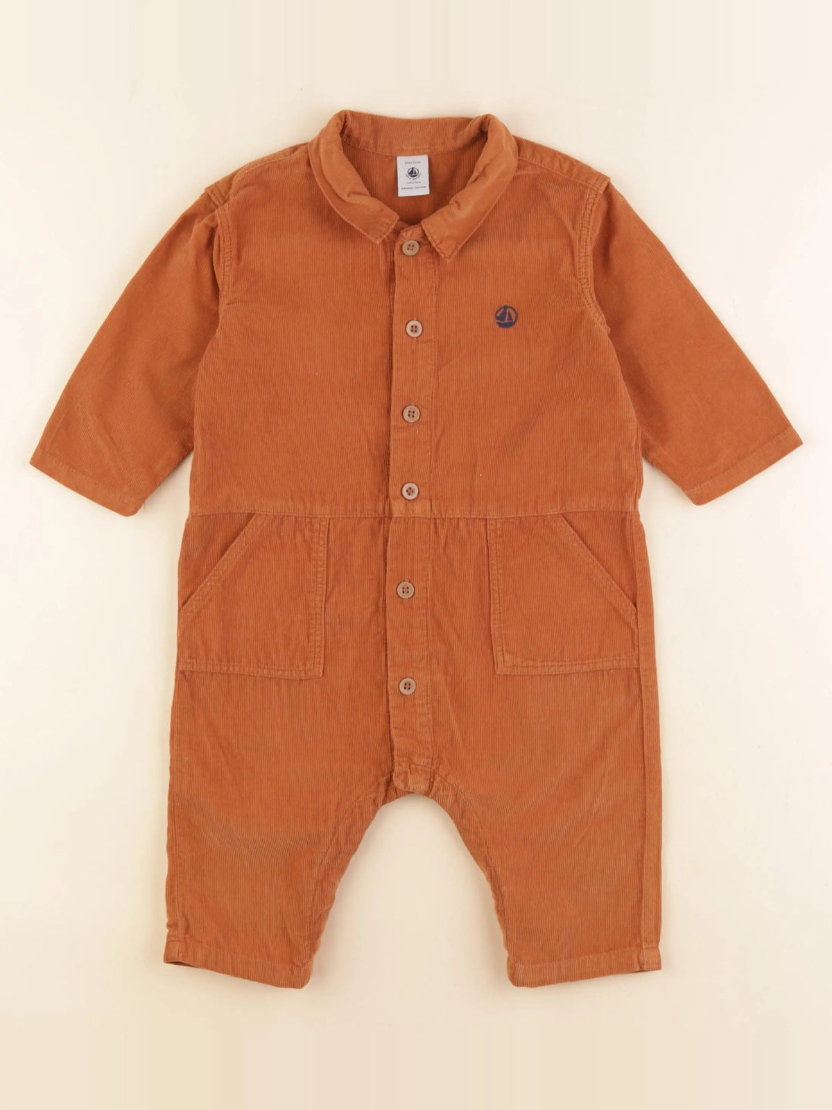 Petit Bateau - combinaison marron - 12 mois
