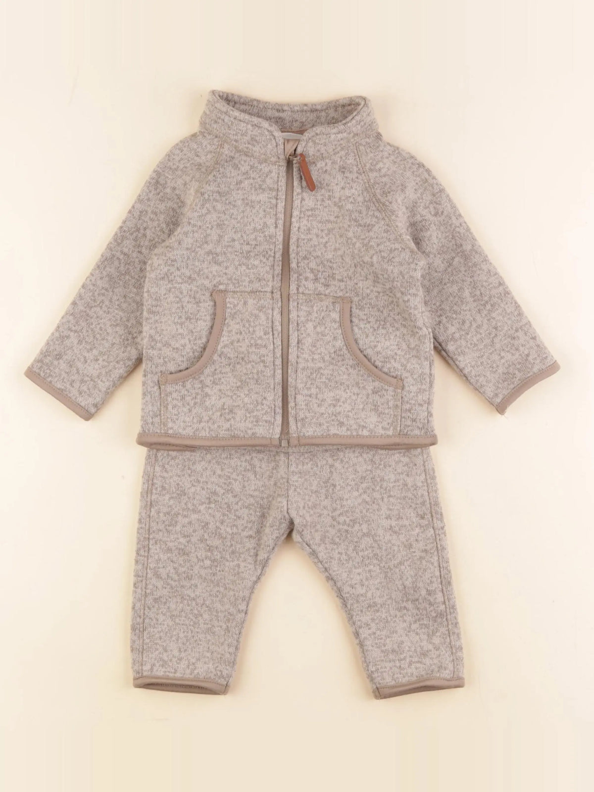 H&M - ensemble beige - 6 mois