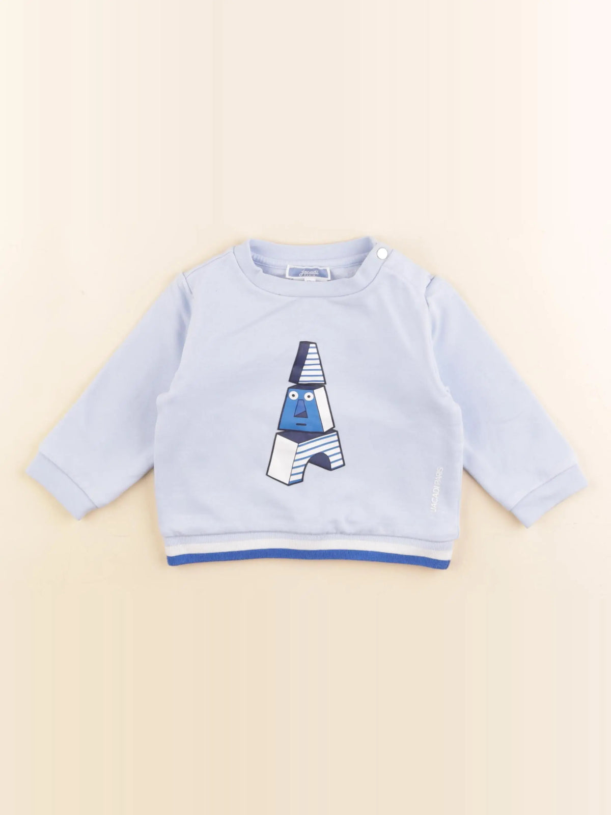 Jacadi - sweat bleu - 12 mois