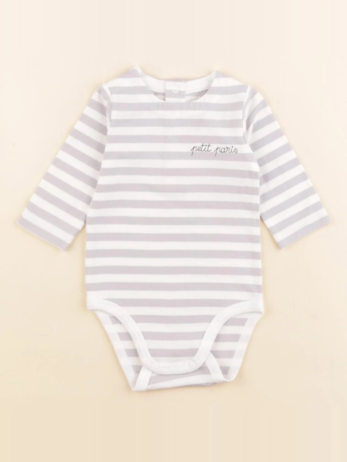 Jacadi - body blanc, gris - 3 mois
