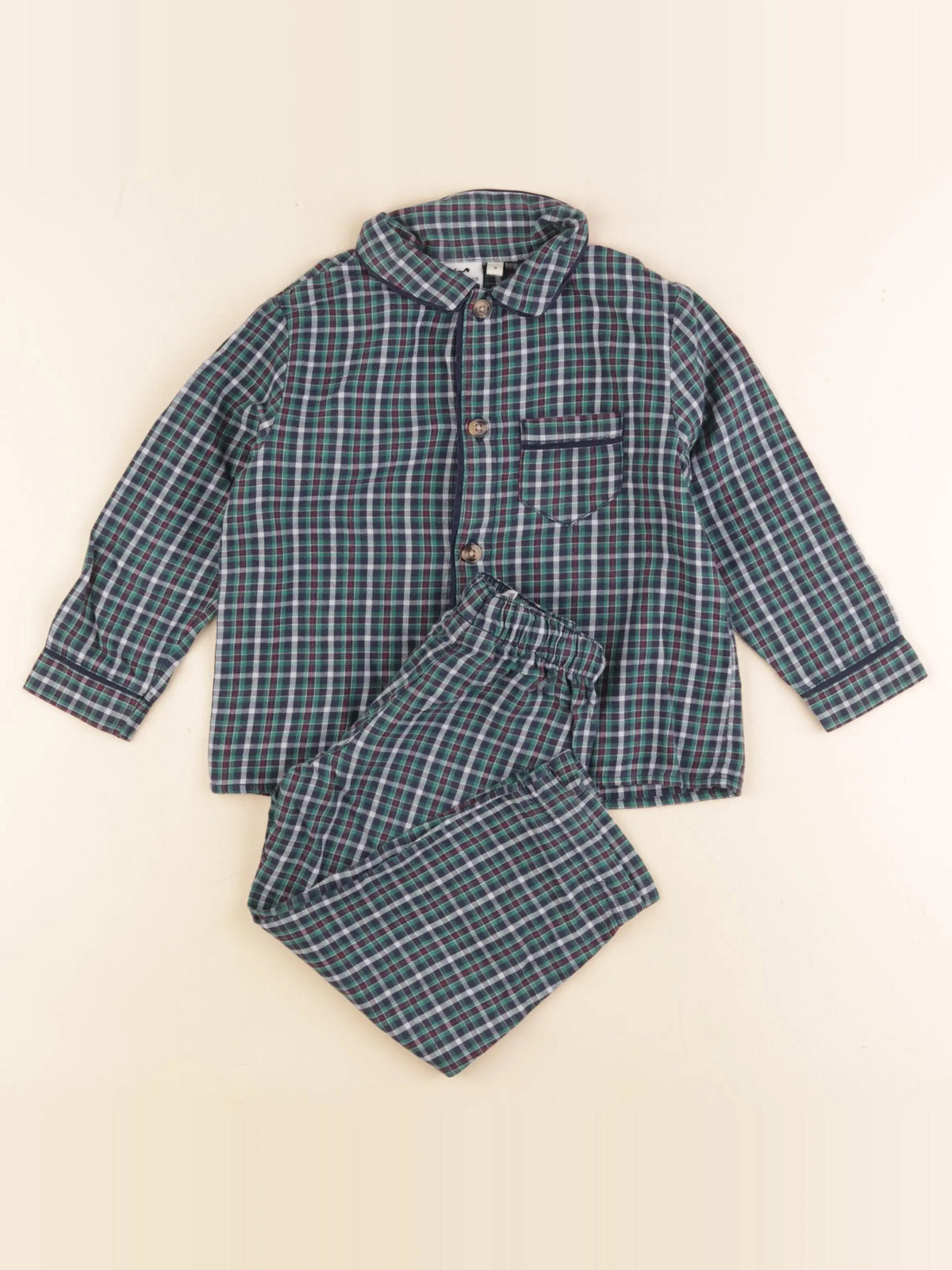 Cyrillus - pyjama coton vert - 3 ans