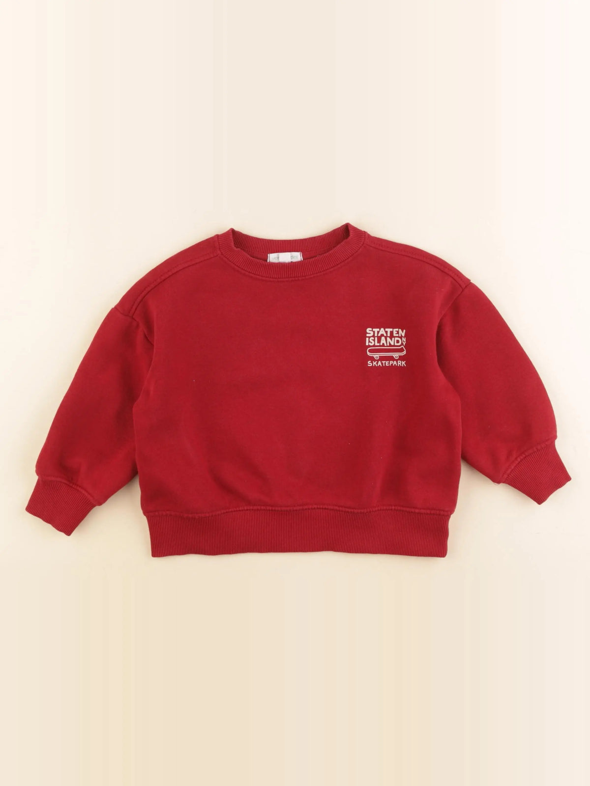 Vertbaudet - sweat rouge - 3 ans