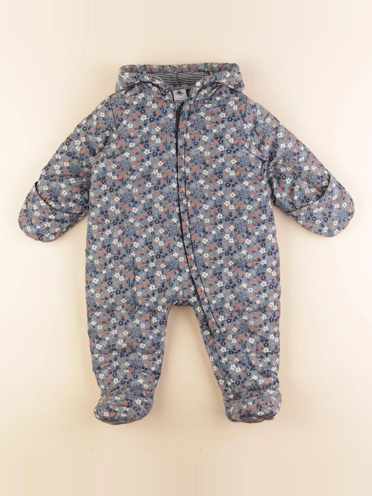 Petit Bateau - combi-pilote bleu - 12 mois