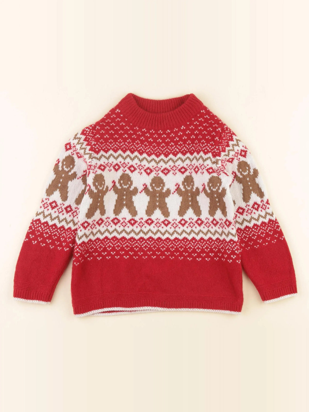 Monoprix - pull rouge - 4 ans