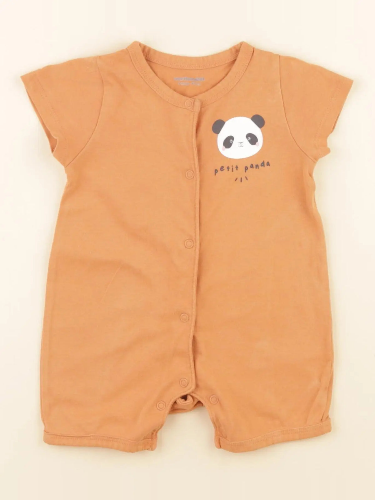 Vertbaudet - pyjama coton orange - 6 mois