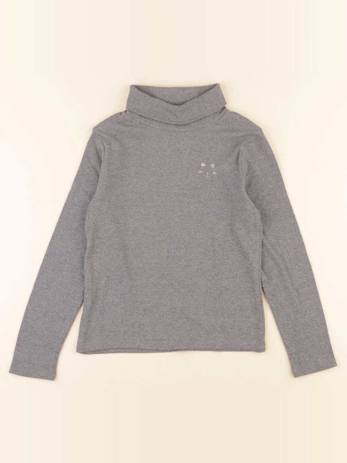 Vertbaudet - sous-pull gris - 8 ans