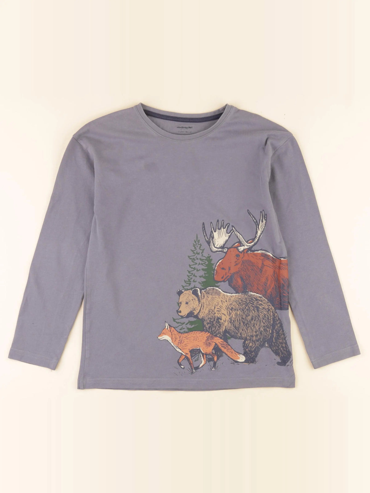 Vertbaudet - tee-shirt bleu - 10 ans