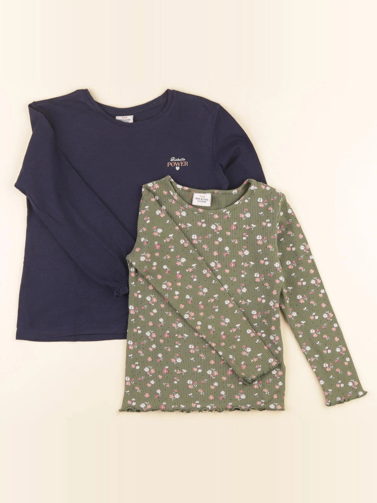 Tape à l'oeil - lot de 2 tee-shirts bleu, vert - 5 ans