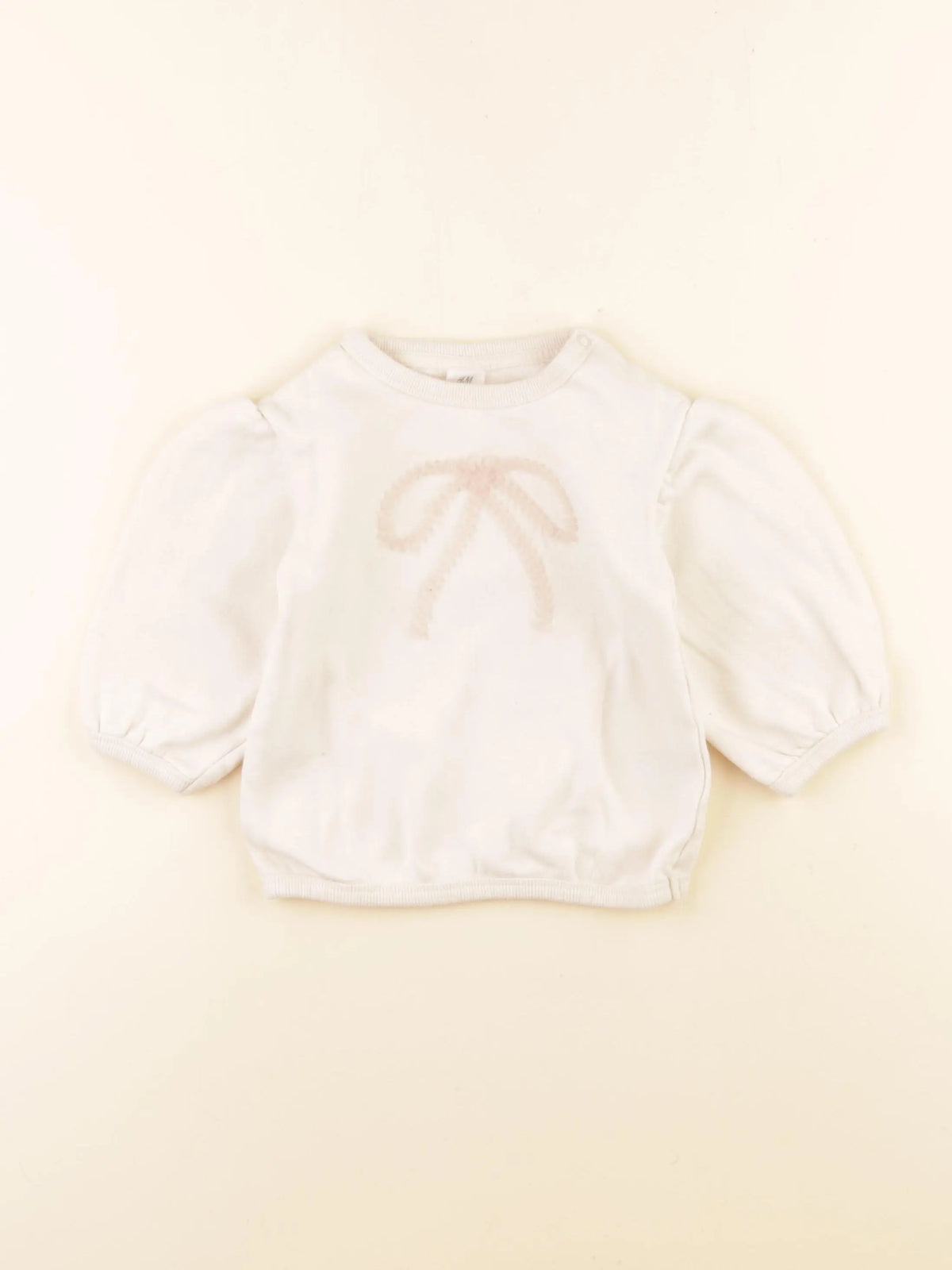 H&M - sweat beige - 9/12 mois