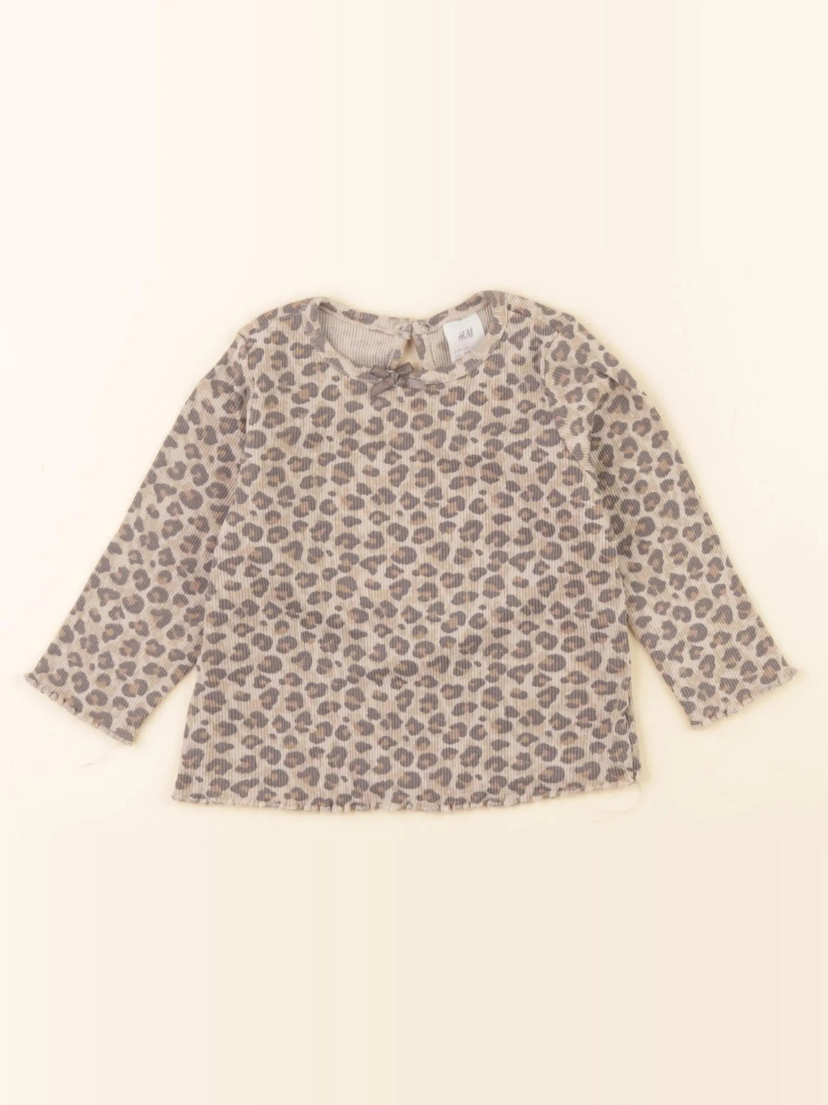 H&M - tee-shirt beige, marron - 4/6 mois