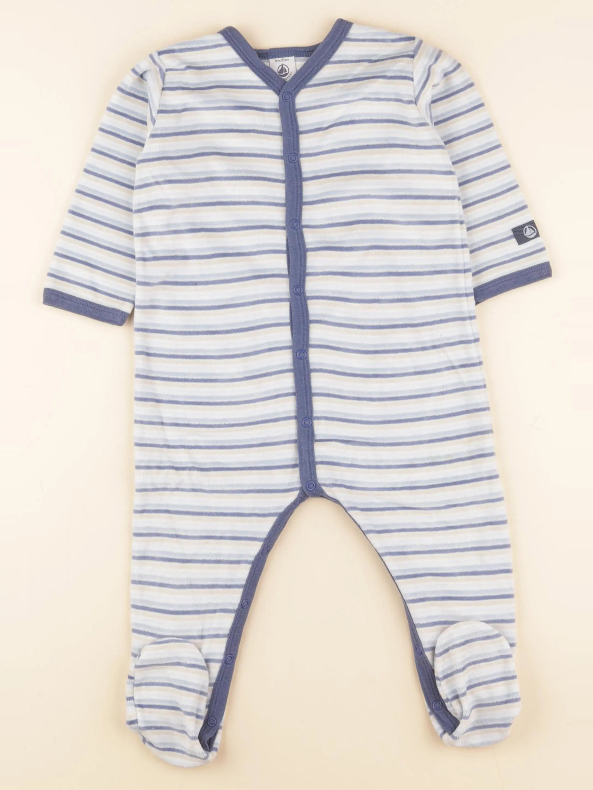 Petit Bateau - pyjama velours multicolore - 18 mois