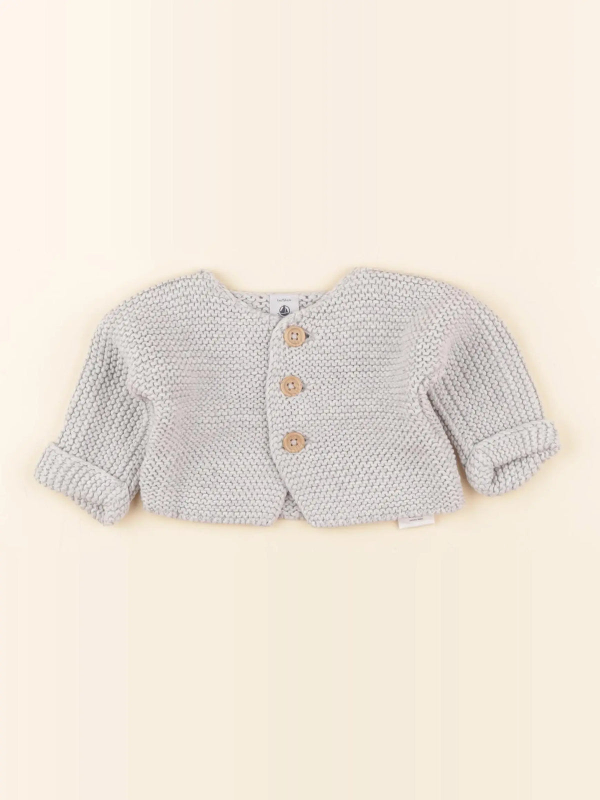 Petit Bateau - gilet gris - 1 mois