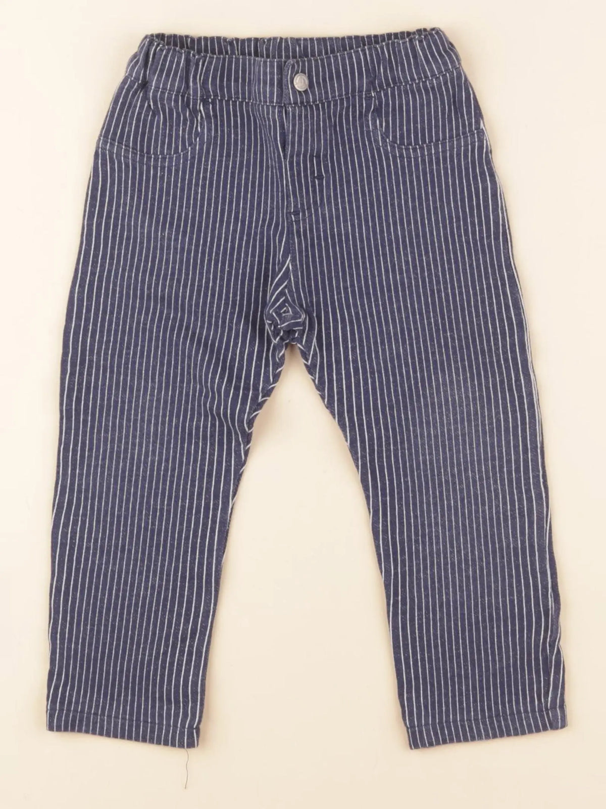 Petit Bateau - pantalon bleu - 18 mois