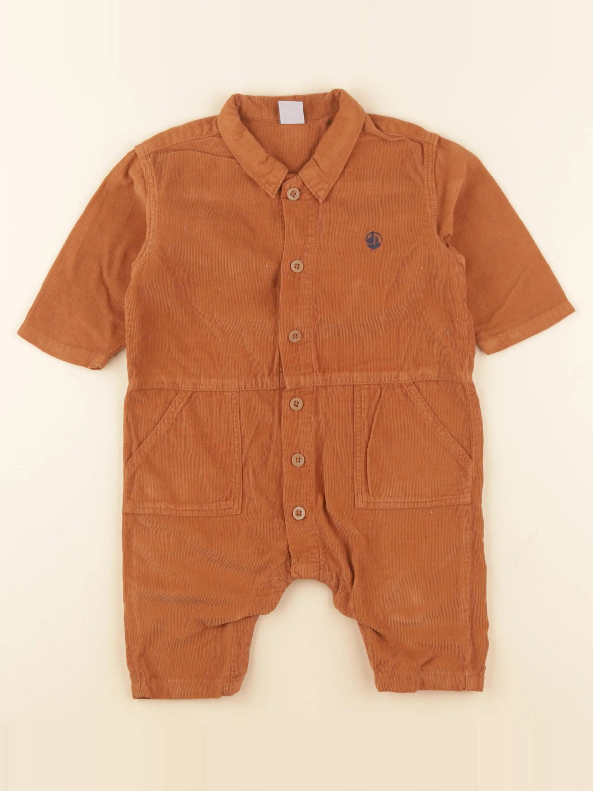 Petit Bateau - combinaison marron - 6 mois