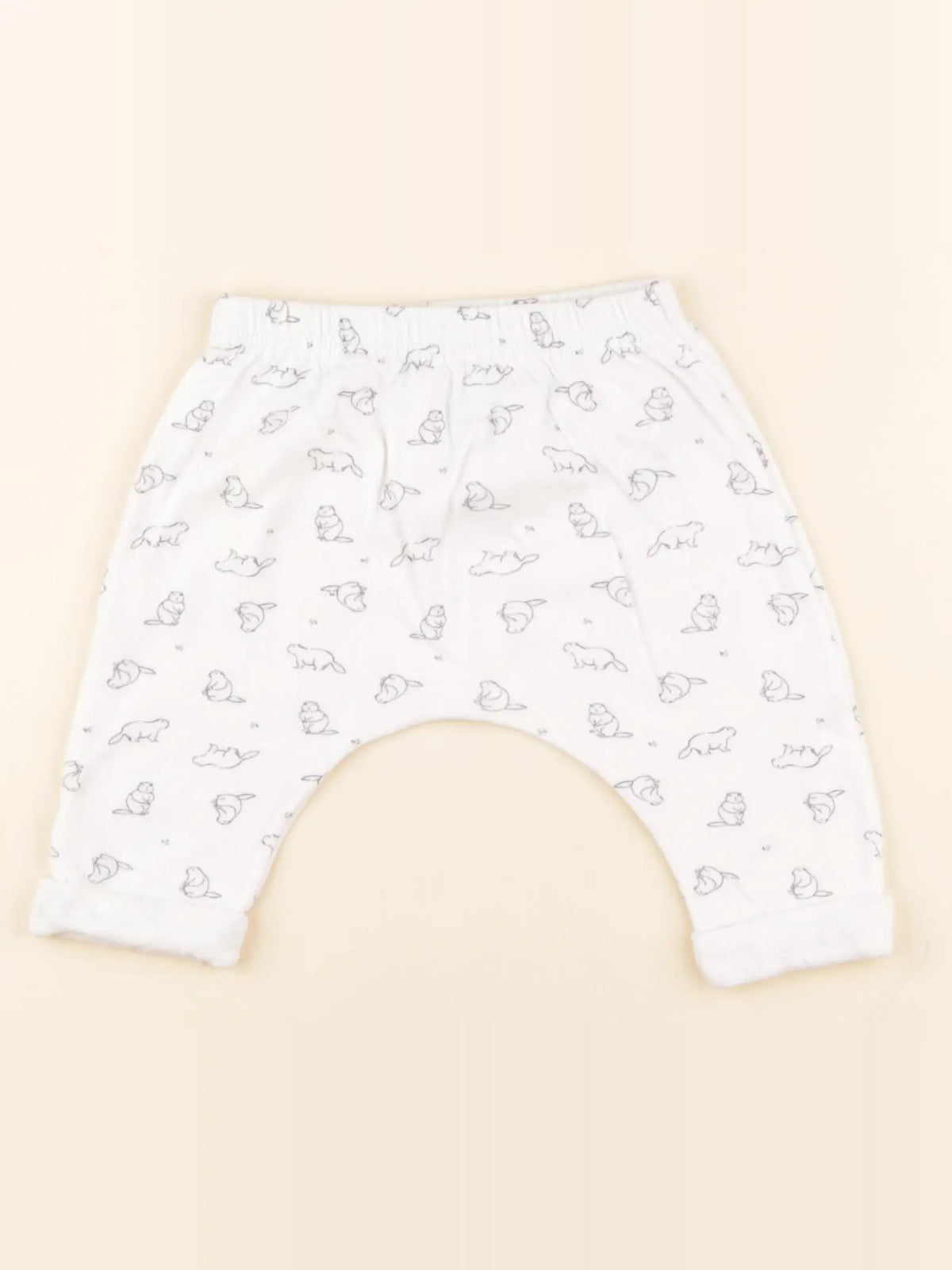 Petit Bateau - sarouel blanc - 3 mois
