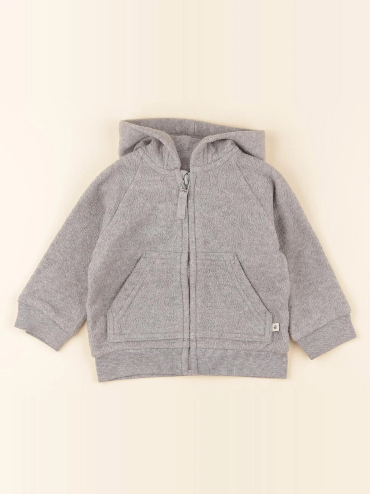 Petit Bateau - polaire gris - 12 mois
