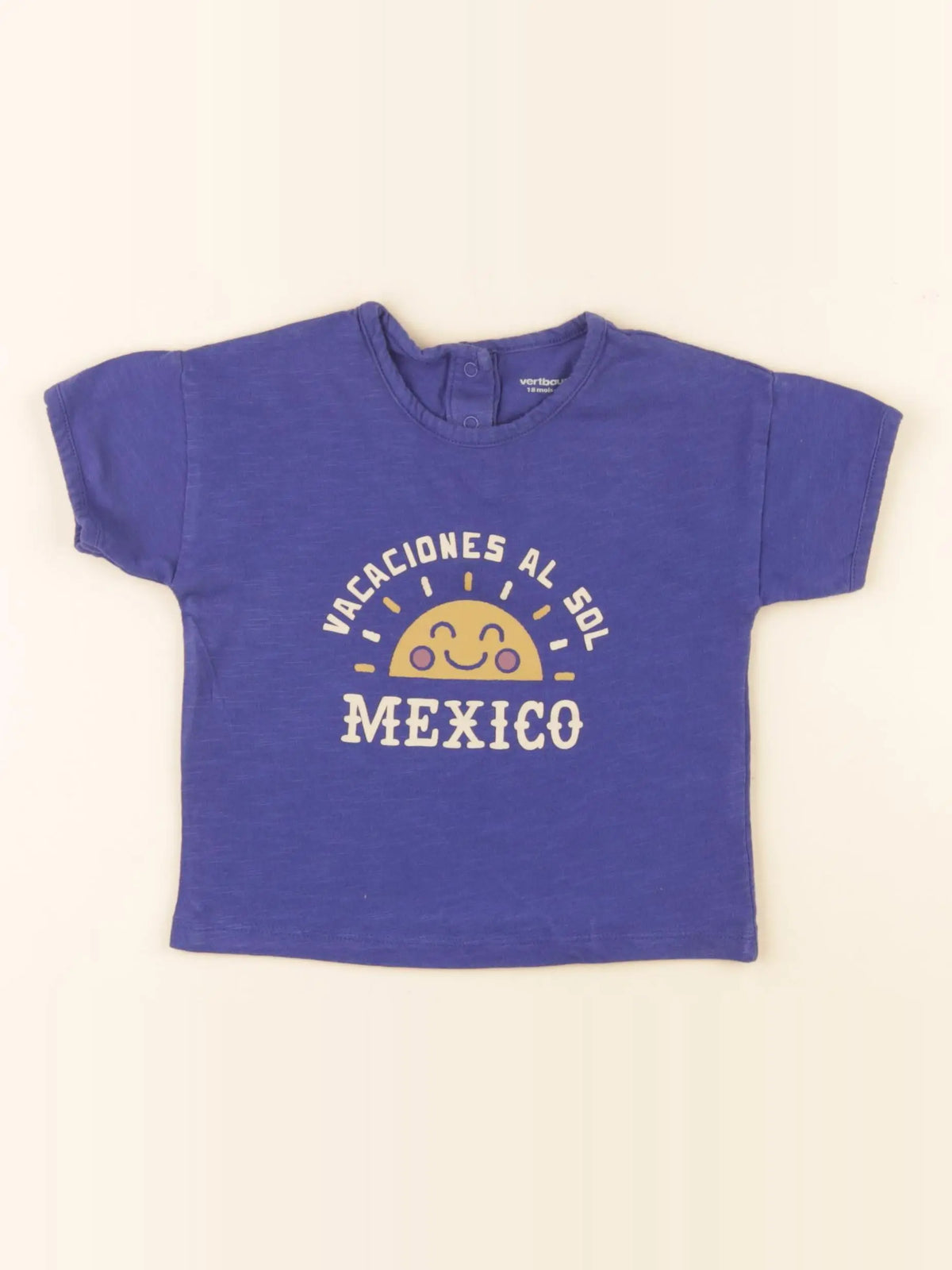 Vertbaudet - tee-shirt bleu - 18 mois