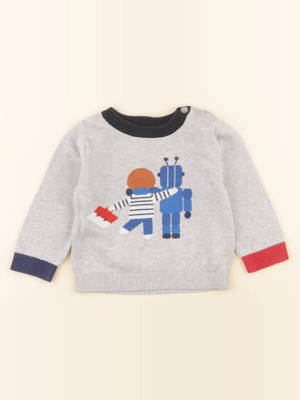 Jacadi - pull gris - 18 mois