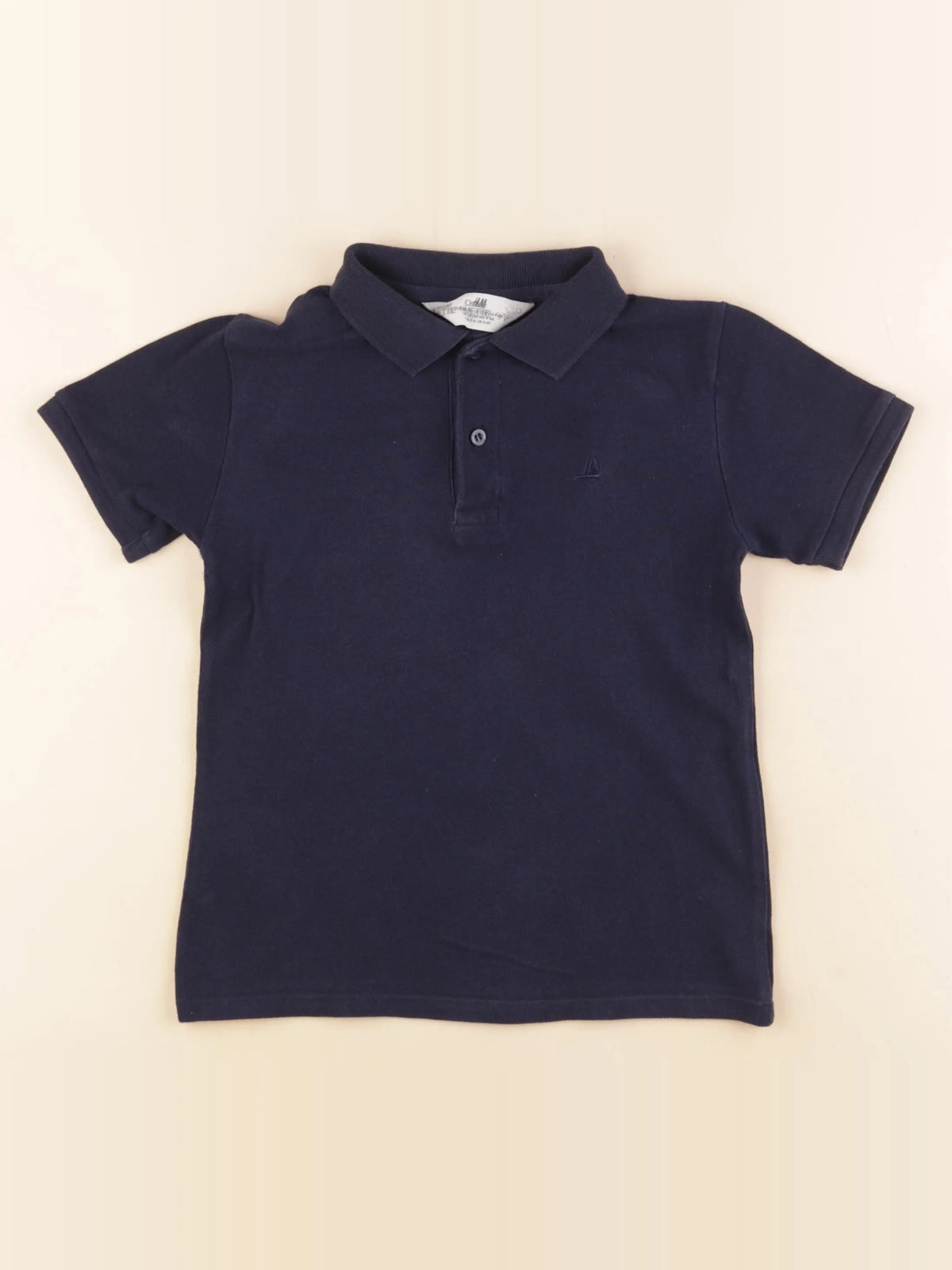 H&M - polo bleu - 4/6 ans