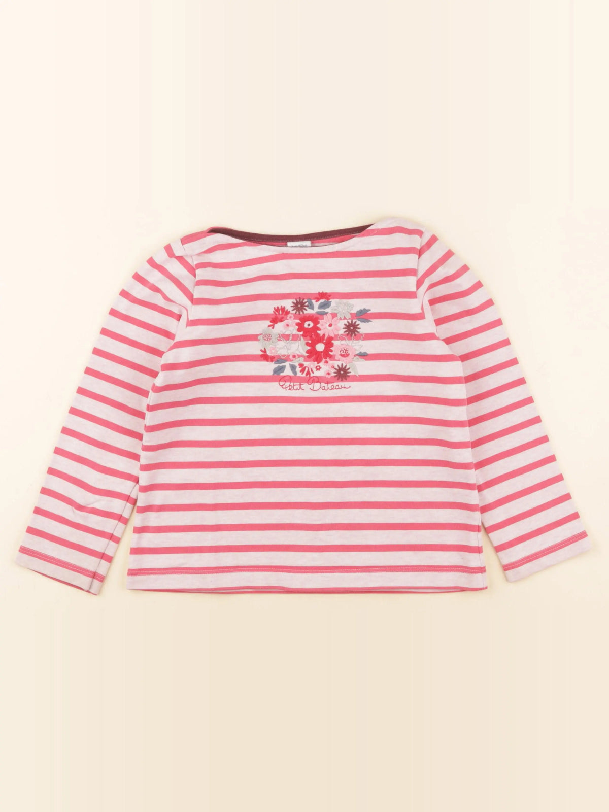 Petit Bateau - tee-shirt rose - 5 ans