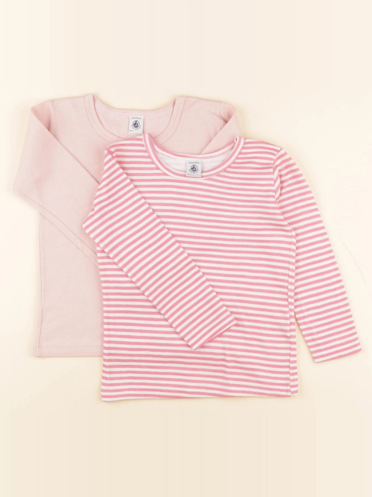 Petit Bateau - lot de 2 maillots de corps rose - 6 ans